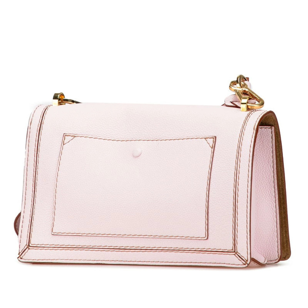 Loewe Bag Brown Leather Pink Shoulder Barcelona Brown Pink